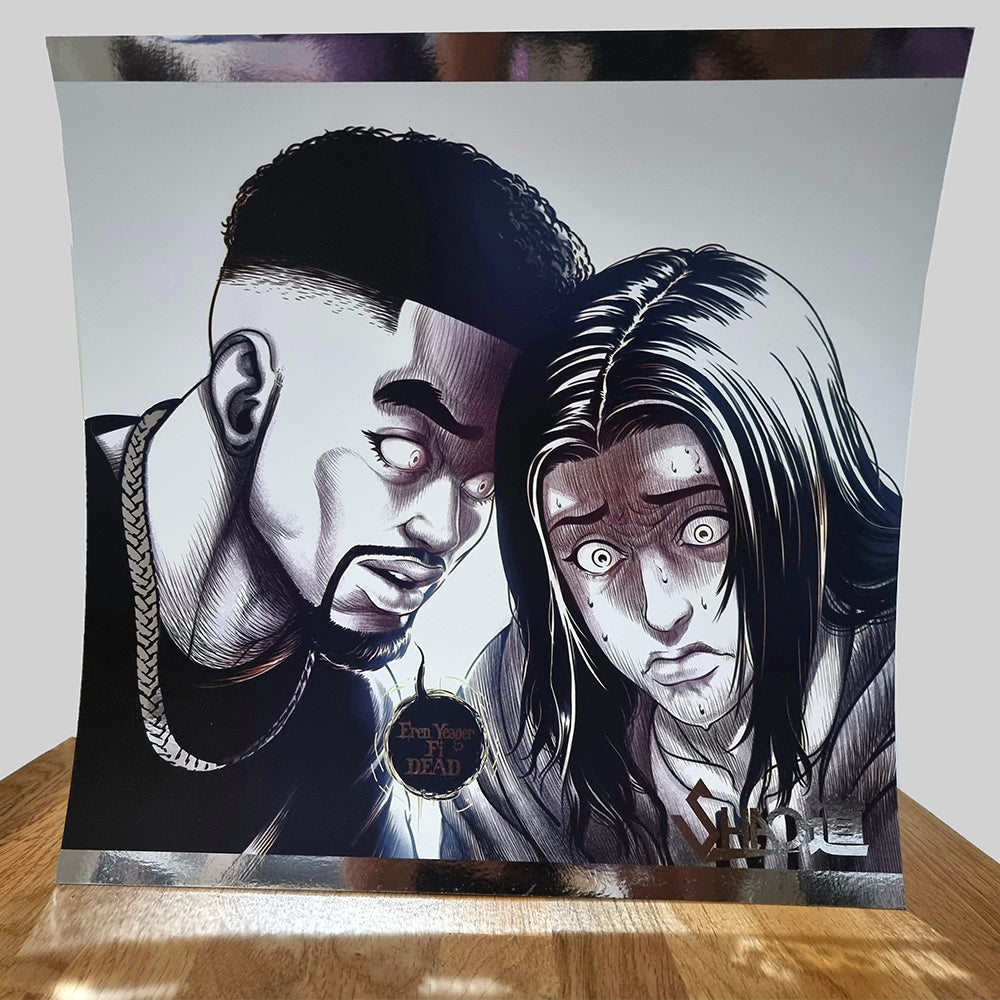 Eren Yeager Fi DEAD Foil Art Print - Signed-Shao Dow - The DiY Gang Store-